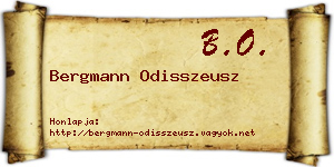 Bergmann Odisszeusz névjegykártya